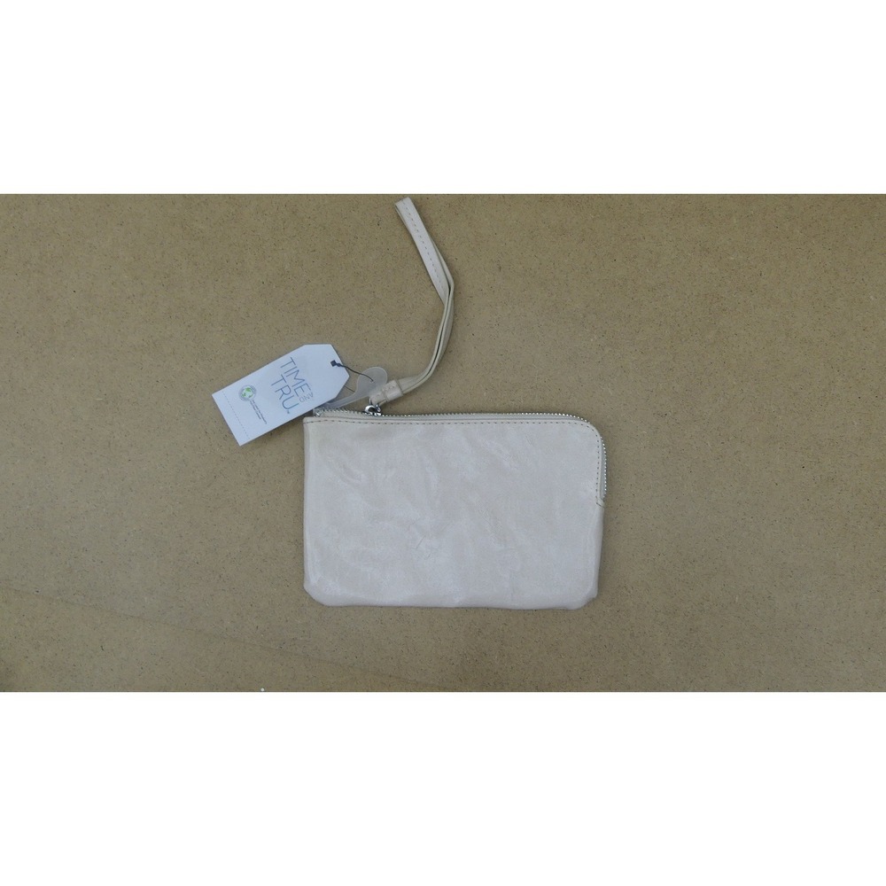 Time and Tru Wristlet Women OS Cream Antimicrobial SILVADUR Faux Leather